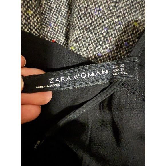 Zara Woman Black Semi Sheer Bell Sleeve Whimsigoth Blouse S Witchy Romantic Goth - Picture 4 of 5